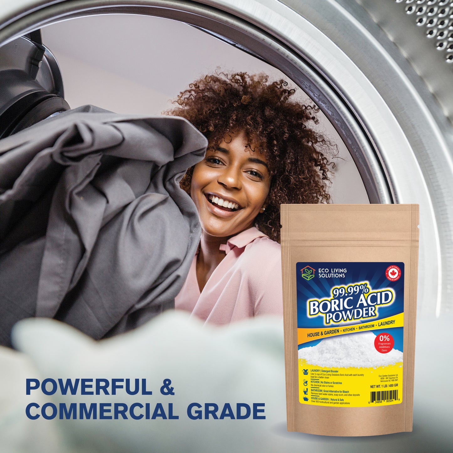 Eco Living Solutions - 99.99% Boric Acid Powder | Horticultural Garden Application | Multipurpose Cleaner | Laundry Additive