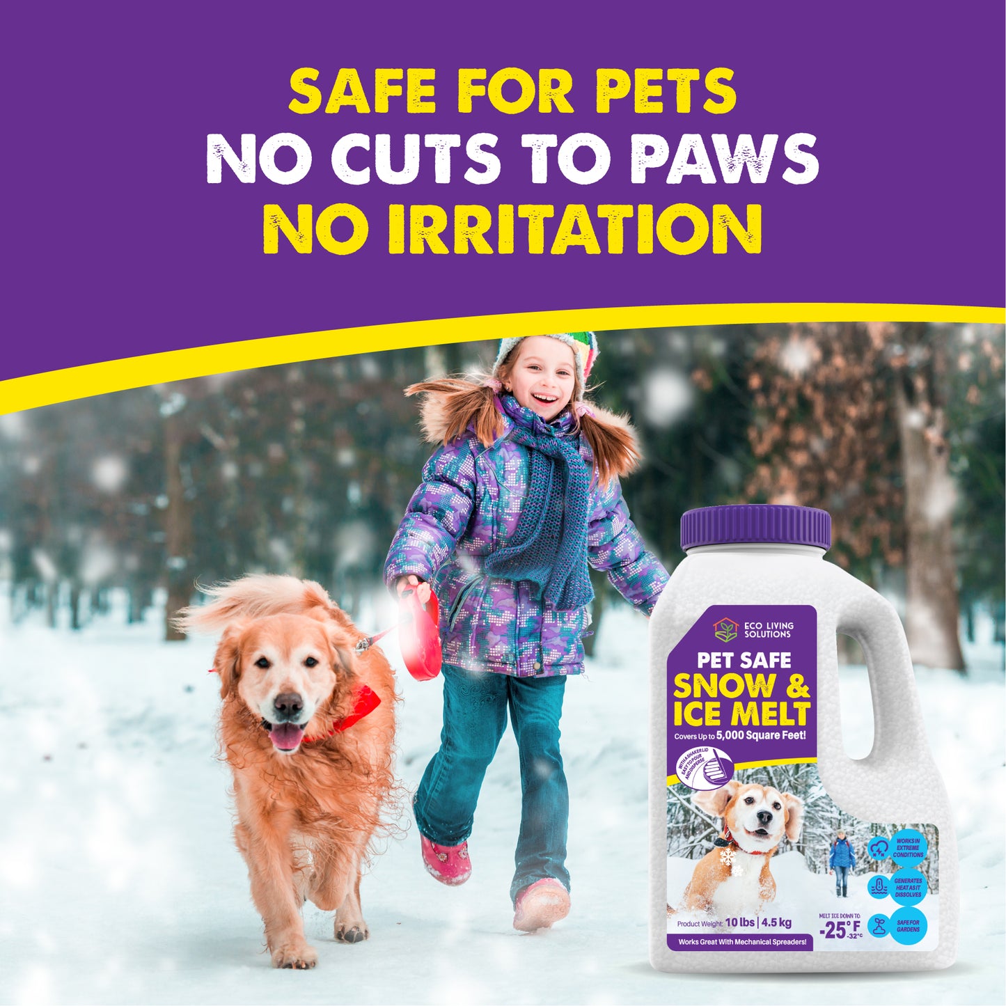 Eco Living Solutions | Pet Safe Snow & Ice Melt