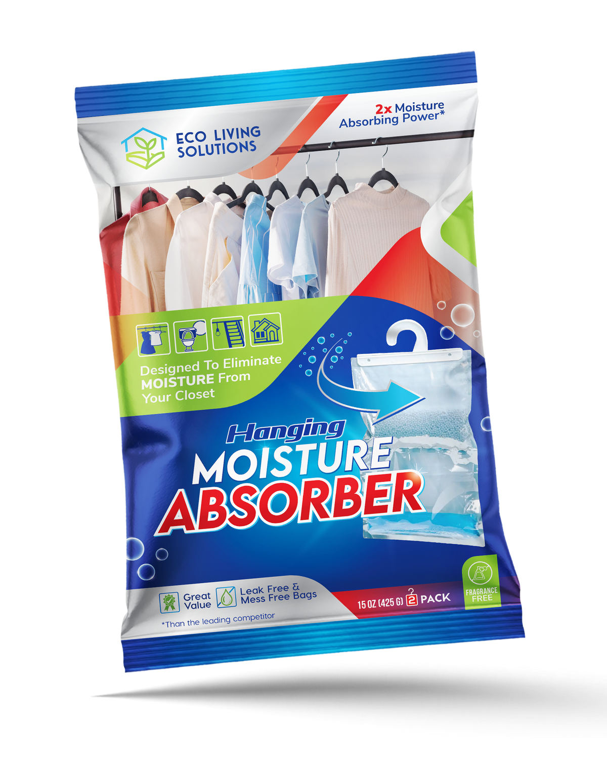 Humidity Absorber Natural Eco Living Solutions Moisture Absorber Packets, Fragrance Free, Humidi ...