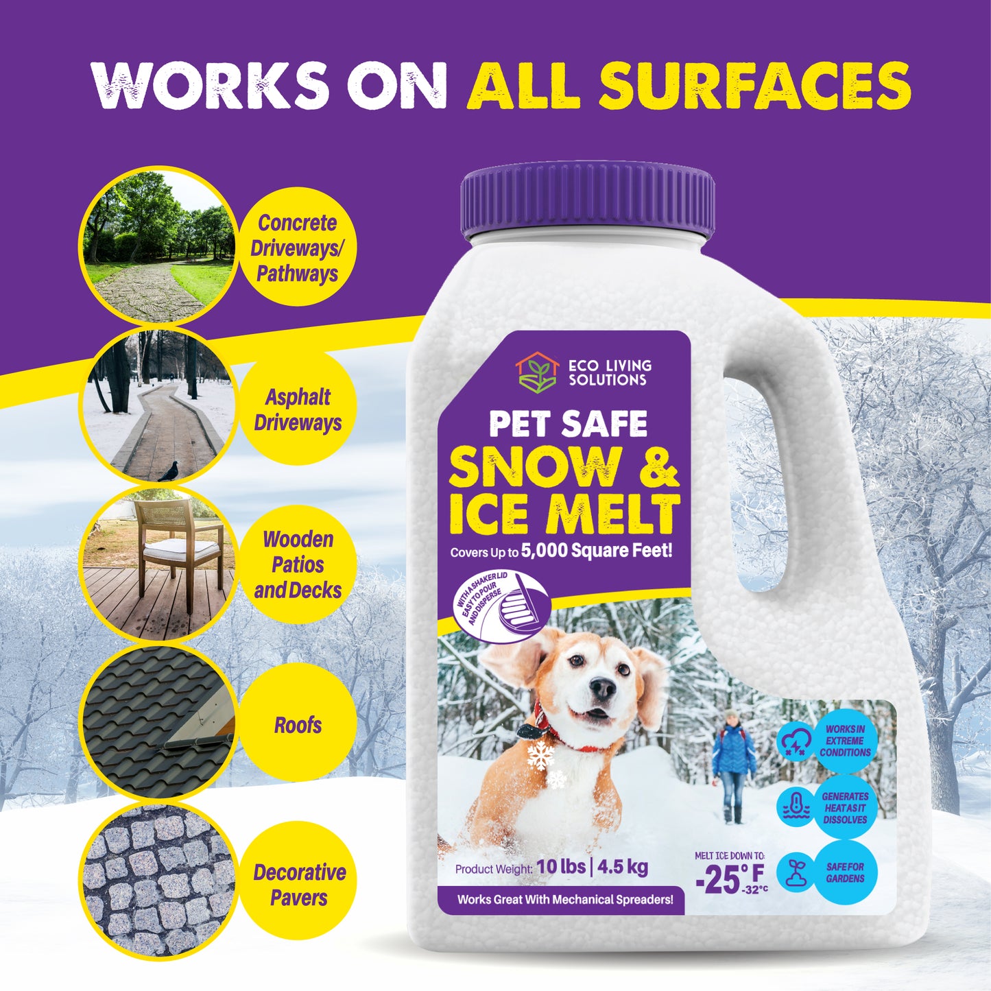 Eco Living Solutions | Pet Safe Snow & Ice Melt